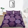 3D Jacquard Bedding Down Quilt Cover Pillowcase 2 or 3 Pieces of Datura Printed Microfiber Fabric Single Bed Double Bed Washable Ultra-soft Bedding