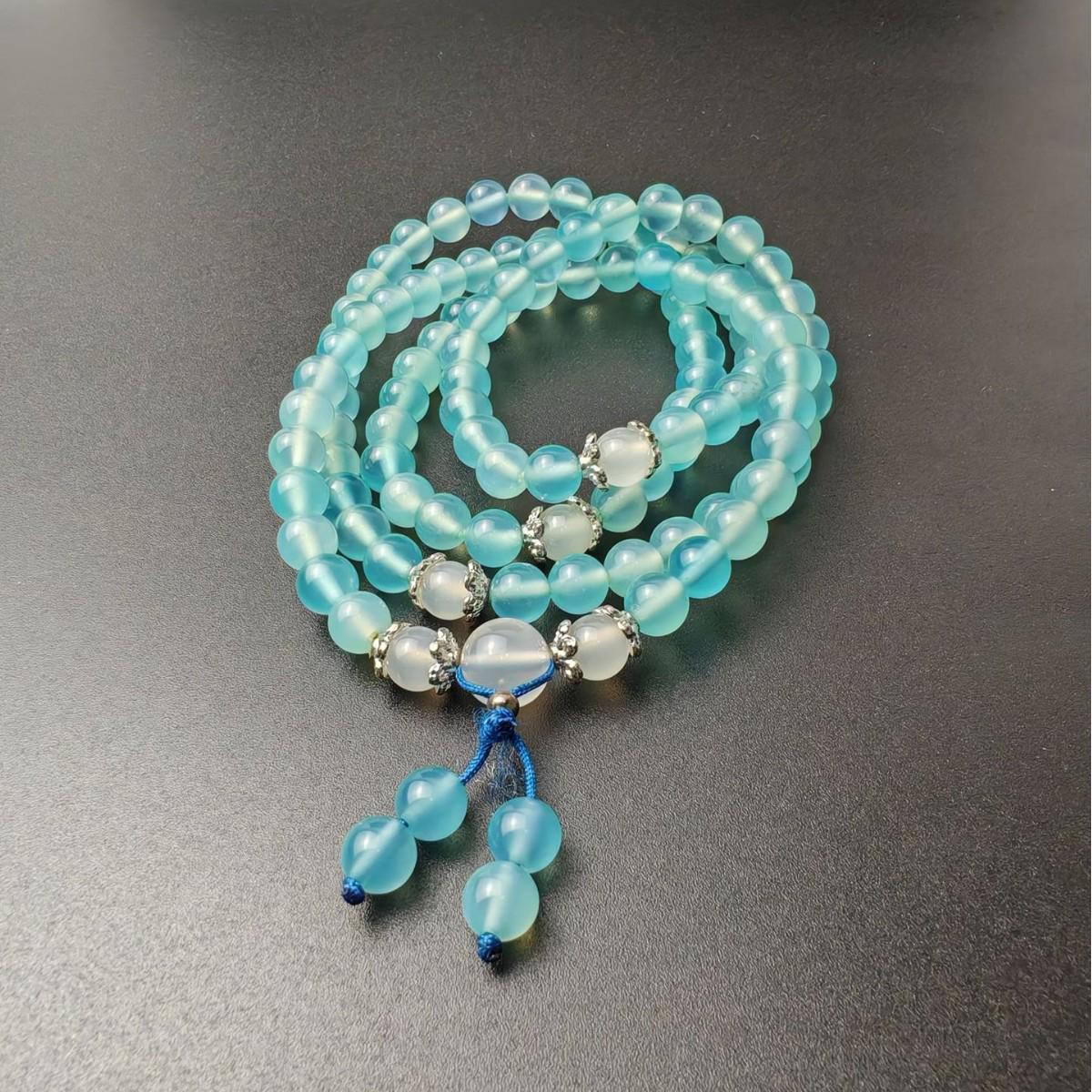 

Бусины из халцедона на эластичной нити для изготовления браслетов или ожерелий своими руками, диаметр 0,6 мм 6mm