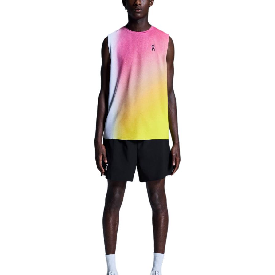 

Жилет-пуловер с круглым вырезом и узором логотипа для мужчин, лаймово-зеленый 1ME10852929 L