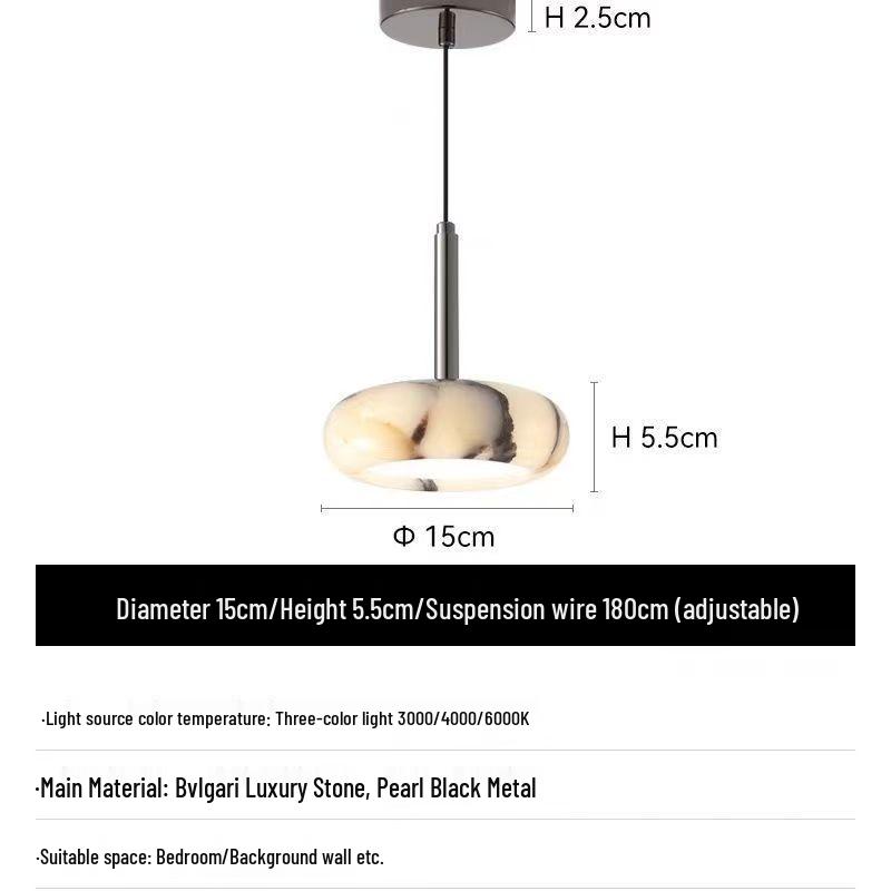 Роскошный итальянский минималистичный скандинавский травертиновый мраморный люстра для прикроватной тумбочки Three Colors