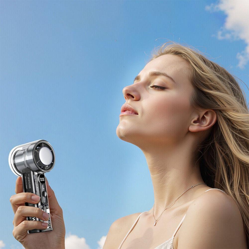 Semiconductor Refrigeration High-speed Electric Fan USB Rechargeable Outdoor Small Fan  Outdoor