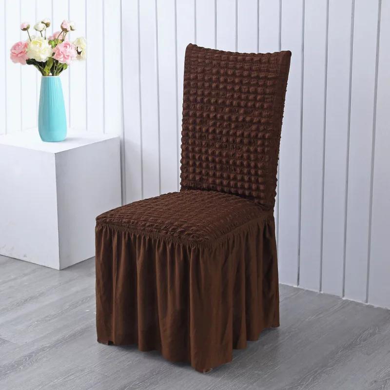 Puff Wedding Chair Cover Banquet Luxury Cover for Chairs Spandex Stretch Backrest Chair Case Protect Free Shipping