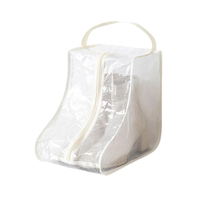 Transparente feuchtigkeitsdichte Stiefel-Aufbewahrungstasche Schutzhülle für Schuhe Modischer Schuhschutz mit Reißverschlüssen