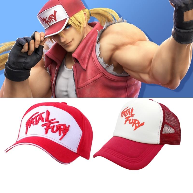 Fatal Fury Terry Bogard Bestickte Baumwoll-Baseballkappe Hip Hop Style