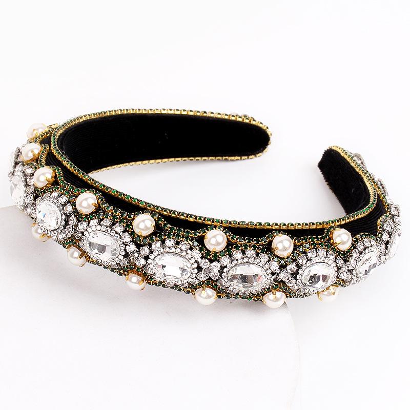 Baroque Style Headband High Cranial Top Spongy Cushioned Headband Elegant Luxury Headband Women's Hair Band
