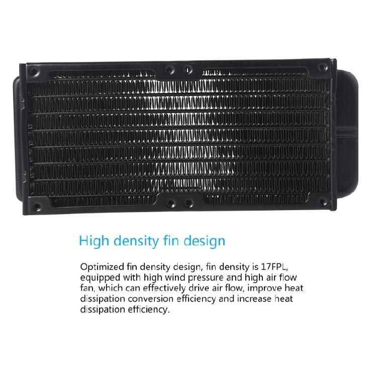 Aluminum Water Cooling Radiator 10 Tubes Heat Exchanger CPU Heatsink Cooler Fast Heat Dissipation for PC Computer