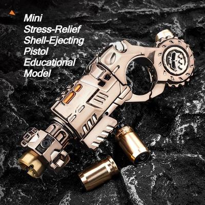 Pistolet Jouet en Alliage Métallique à Éjection d'Étuis Réaliste Tir Amusant Soulagement du Stress Jouet Sensoriel Pistolet Gadget de Bureau EDC Cadeau pour Garçons