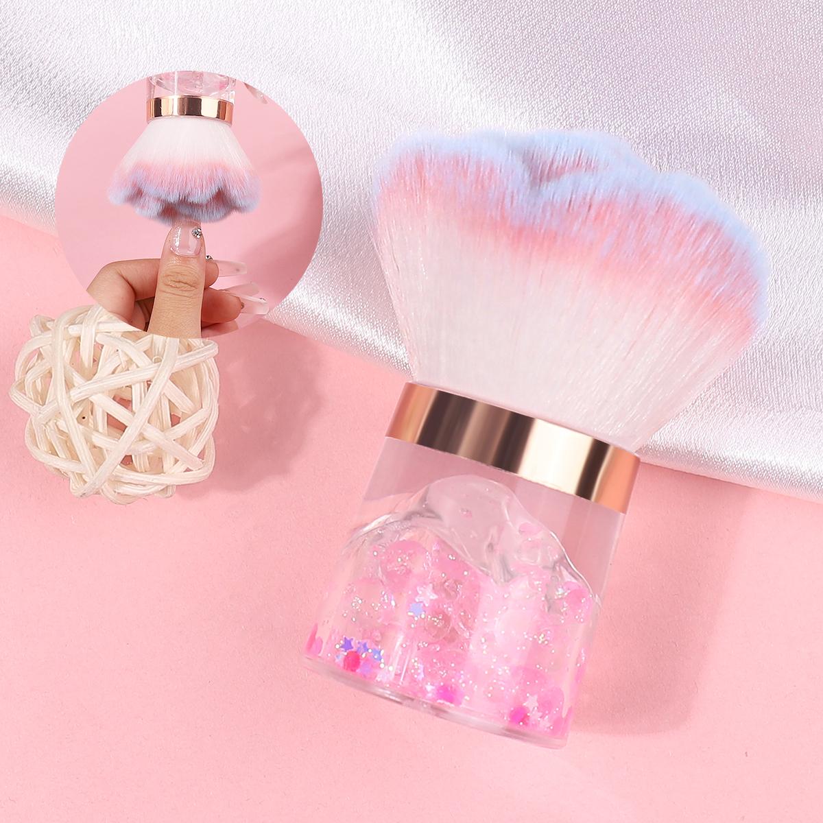 

Nail Art Mushroom Rose Head Brush Remove Nail Dust Brush Polish Powder Cleaning Tool Beauty Makeup Brushes Manicure Tool Flower head