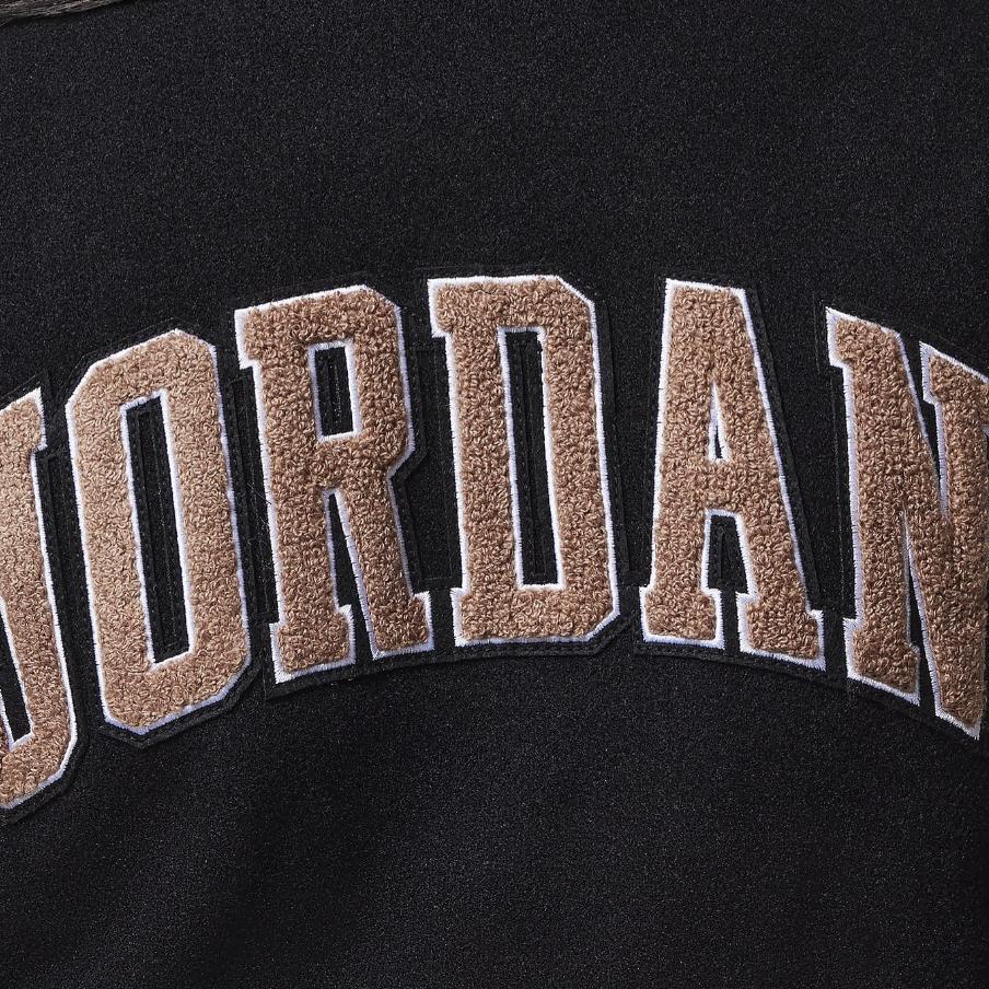 Jordan Loose Fashion Versatile Single-Breasted Jacket Kids Jackets Brown HQ7063-258