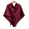 Women Knitted Shawl Wrap Scarf Solid Color Comfortable Cardigan Cape Imitation Cashmere Shoulder Tops Sweater
