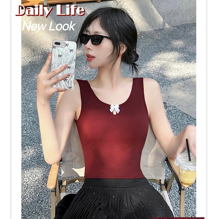 Tanktop Sommer Dünn Schlankmachend und Schlankmachend Tragen Sexy Unterhemd