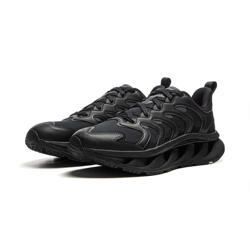Li-Ning Comfortable Fashion Non-Slip Low-Top Casual Shoes Men Sneaker Black AZGU071-2