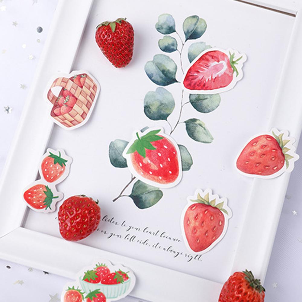 Book Office School Supply Dessert Label Sticky Notes Diary Sticker Strawberry Decorative Stickers