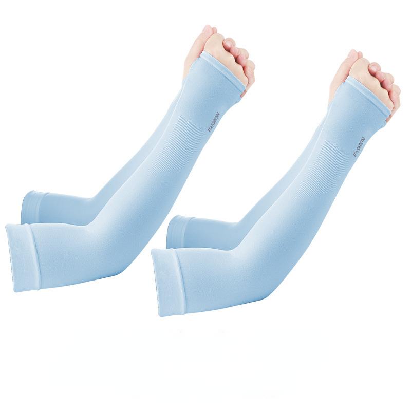 2pcs Summer Arm Sleeves Unisex UV Protection Cool Thin Arm Sleeves Active Ultra-Light Men and Women Ice Silk Sleeves Outdoor Activity Active