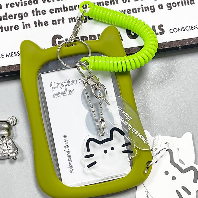 Cartoon Card Holder Idol Photo Protective Case Photocard Holder Unisex Kawaii Campus Card Cover Transparent Simple Card Cover