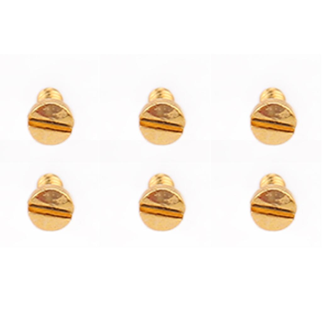 6 ks Šroub na zadní kryt hodinek Profesionální Křemenné hodinky Zadní pouzdro Drážkovaný šroub Náhradní díly Příslušenství Zlatý