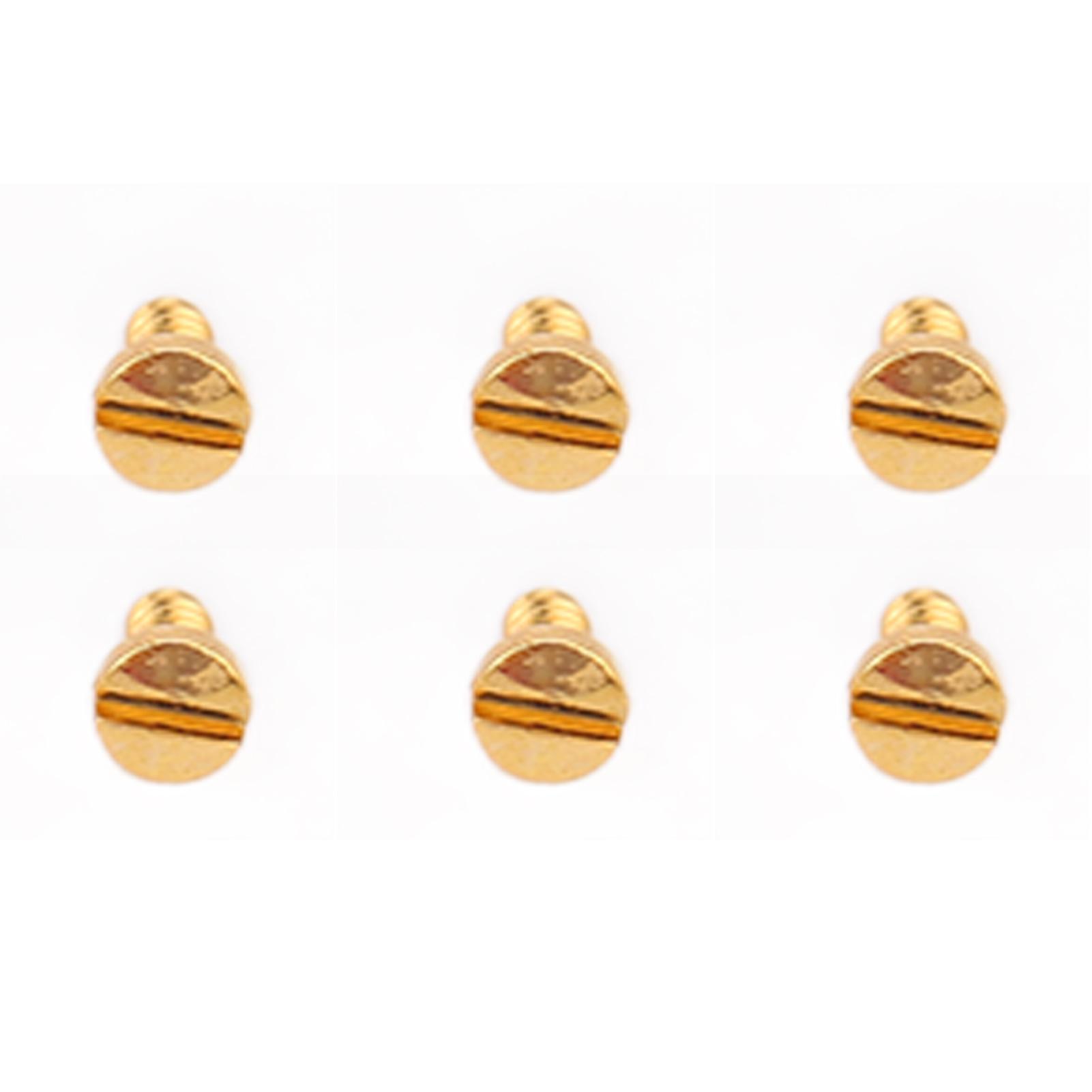 

6 шт. Винт задней крышки часов Профессиональные кварцевые часы Задняя крышка корпуса Шлицевой винт Запасные части для ремонта Аксессуар Золотой