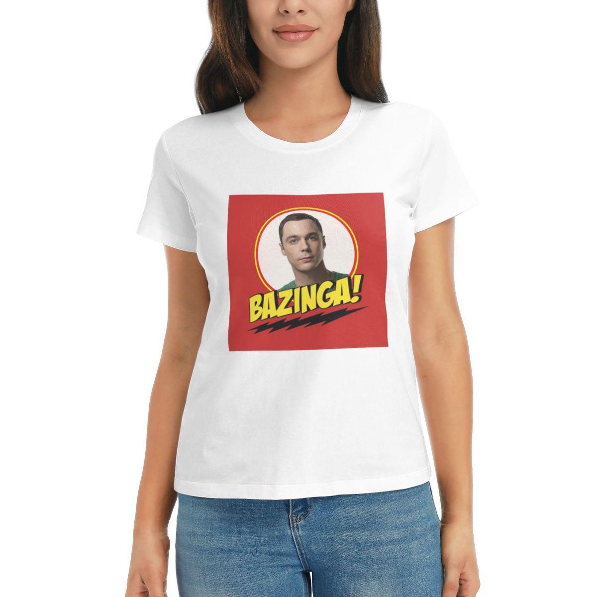 

Women TShirt Bazinga The Big Bang Theory Summer Short Sleeve Tees Crew Neck Cotton T Shirts Clothes Tops Streetwear S