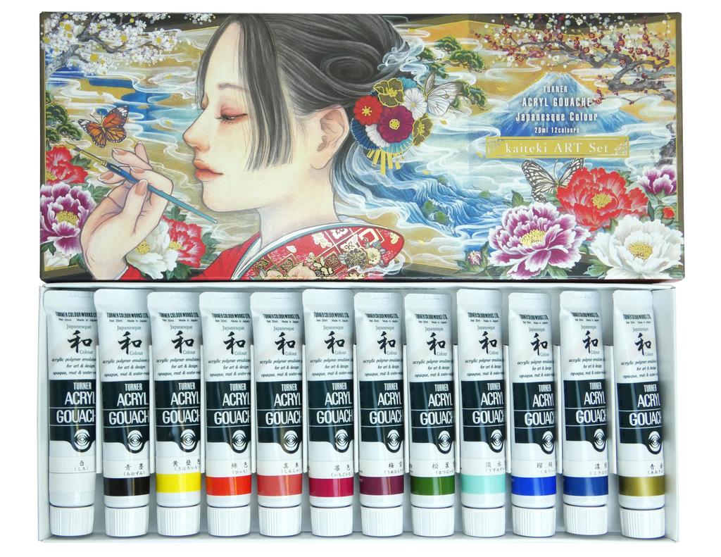 Turner Colour Acrylic Japanesque Kaiteki ART 20ml AGJ2012K Gouache, Color, Set, (No. 6),