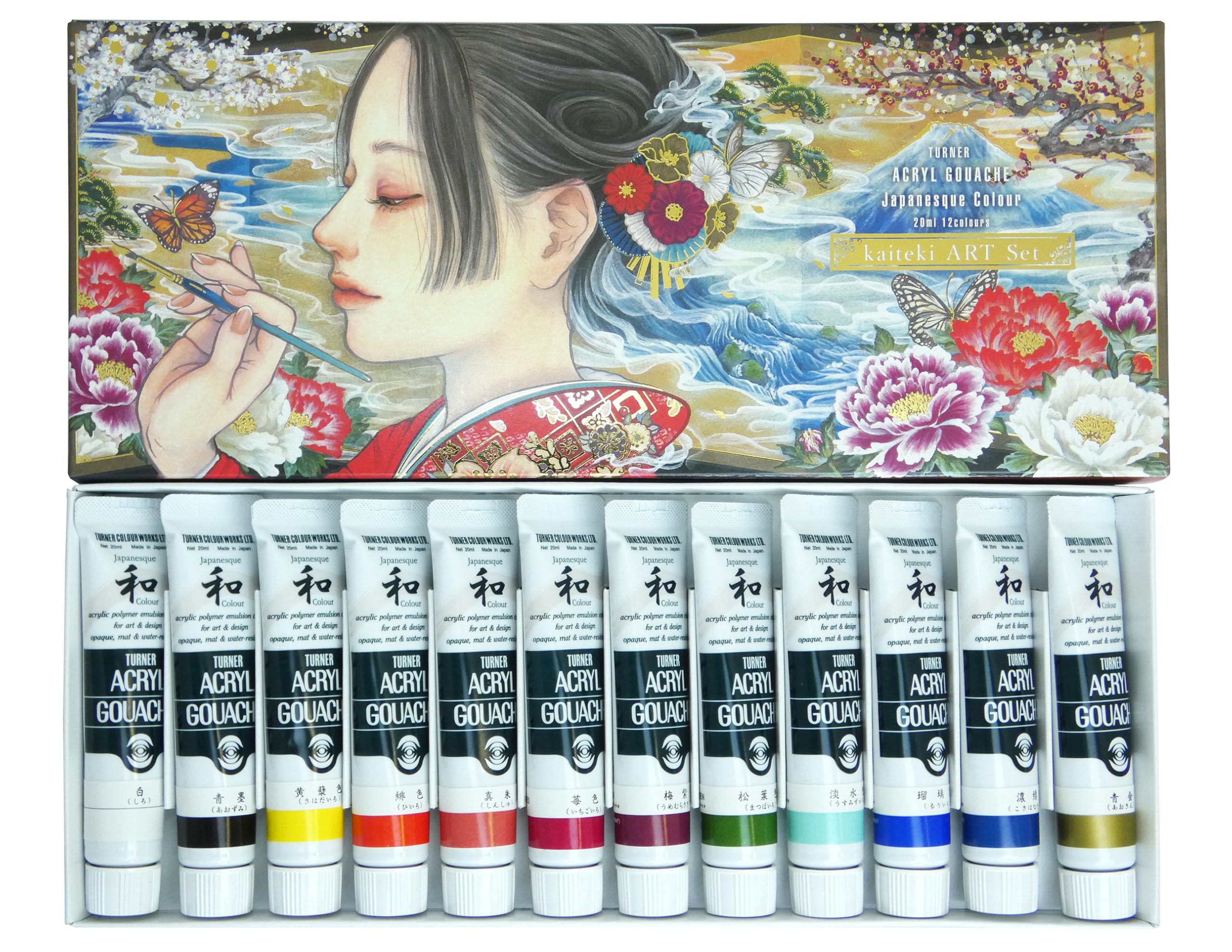 

Turner Colour Acrylic Japanesque Kaiteki ART 20ml AGJ2012K Gouache, Color, Set, (No. 6),