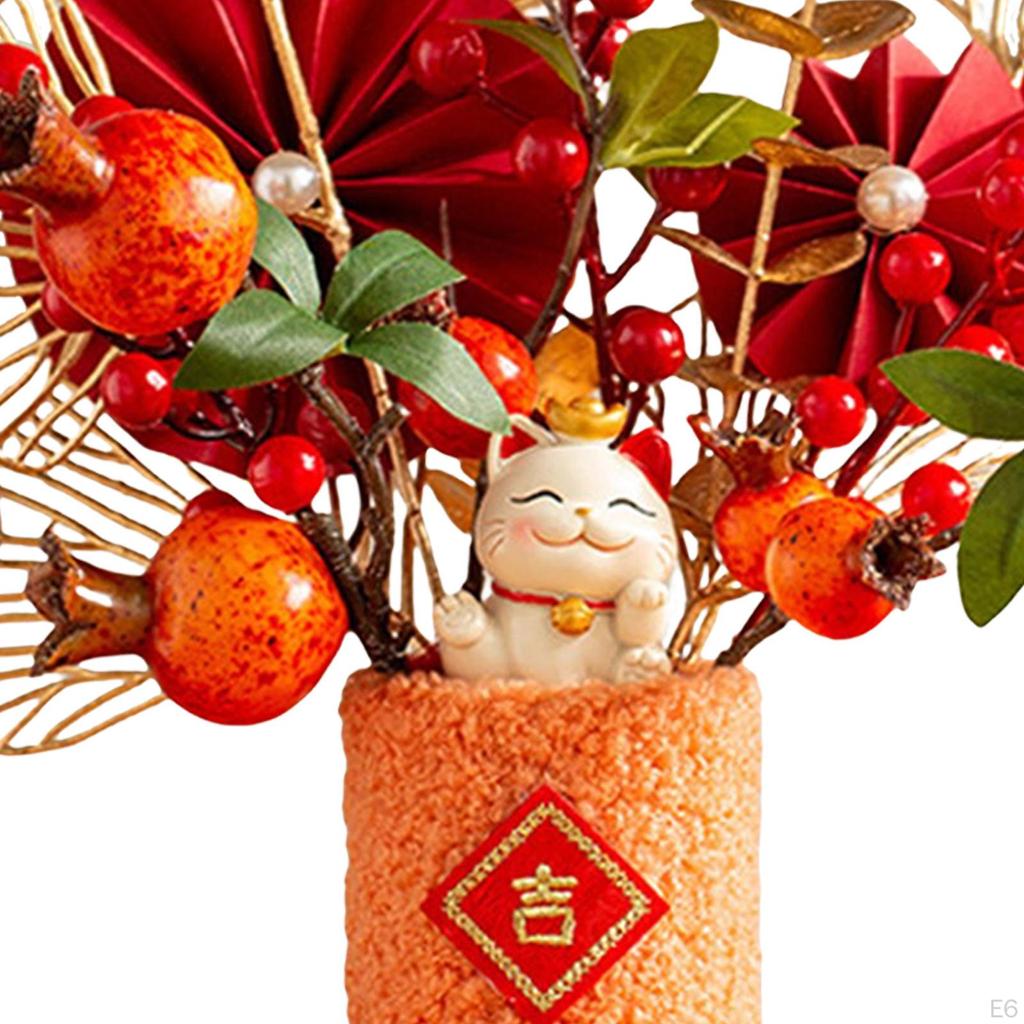 Artificial Bonsai Character Decorative Decoration Bouquet Chinese Year Ornaments Potted Flowers