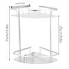 Two Layer Corner Shower Shelf Silver Bathroom Corner Shelf Durable Shower Shelf Rack  Household Use