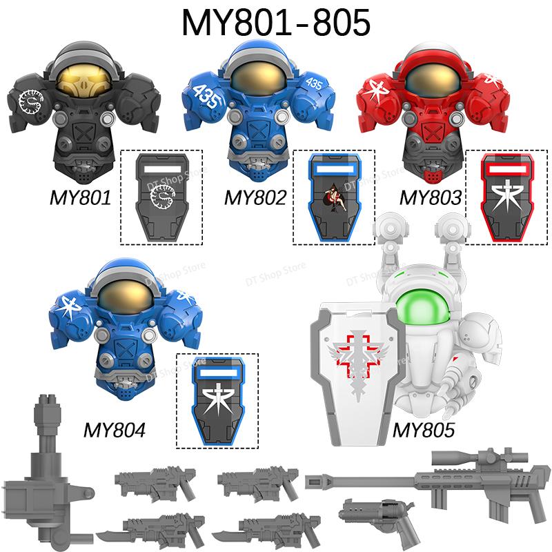 MY801-805 NEW Games Mini Action Figures Bricks Assembly Building Blocks Accessory Toys for Children gifts