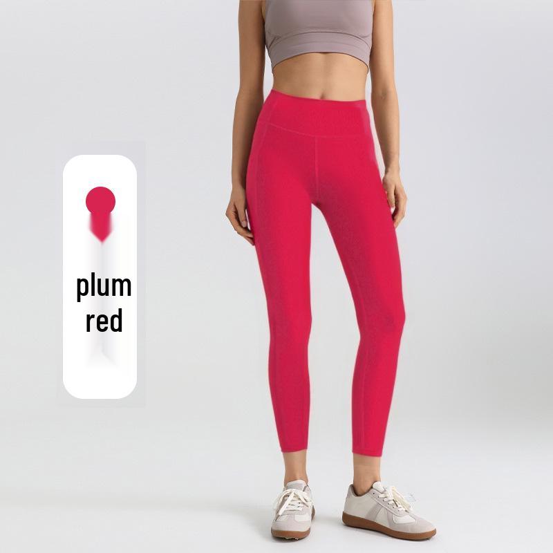 High-Waist Butt-Lift Yoga Pants with Side Pockets - Stretch Athletic Leggings for Women