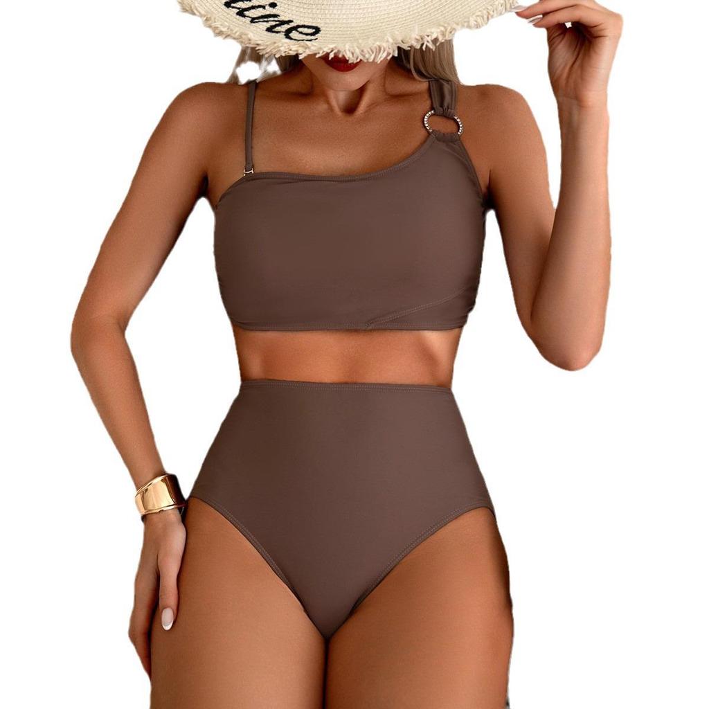 2024 Women's Solid Color Split Bikini - Stylish & Trendy Swimsuit