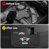 1Pcs Car Door Seat Leather Storage Bag For MINI Cooper JCW WORKS R55 R56 F55 F56 R57 R58 R59 R60 Organizer Bag Sticker Accessory