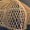 Japanese Style Wabi-sabi Retro Rattan Chandelier Creative Living Room Restaurant Box Pendants LIghts Hotel Living Room Lamps LED