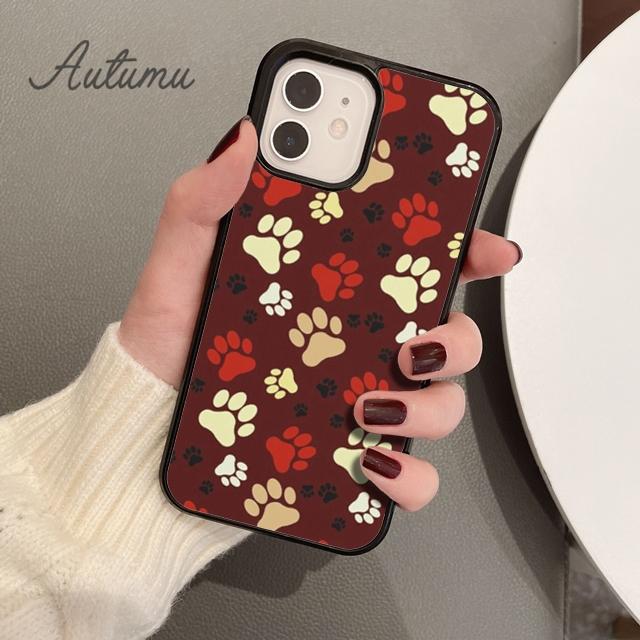 Cat Paw Print Art Phone Case for iPhone 11 12 13 14 Pro Max Mini X XR XS SE 2020 6S 7 8 Plus Samsung Galaxy S21 S22 Cover Shell
