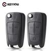 KEYYOU For Opel Astra H Corsa D Vectra C Zafira 2 3 Buttons Remote Car Key Shell Fob Blank Case Replacement HU100 HU43 Flip Key