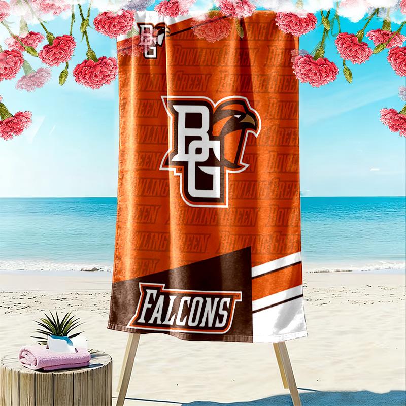 Bowling Green Falcons Print Beach Towel, Large Soft Quick Dry Towel for Beach Camping Swimming