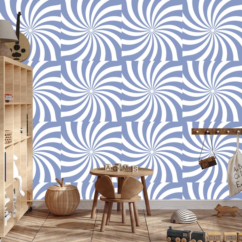 Hippie background wallpaper blue, white, azure and light gray 50x1000