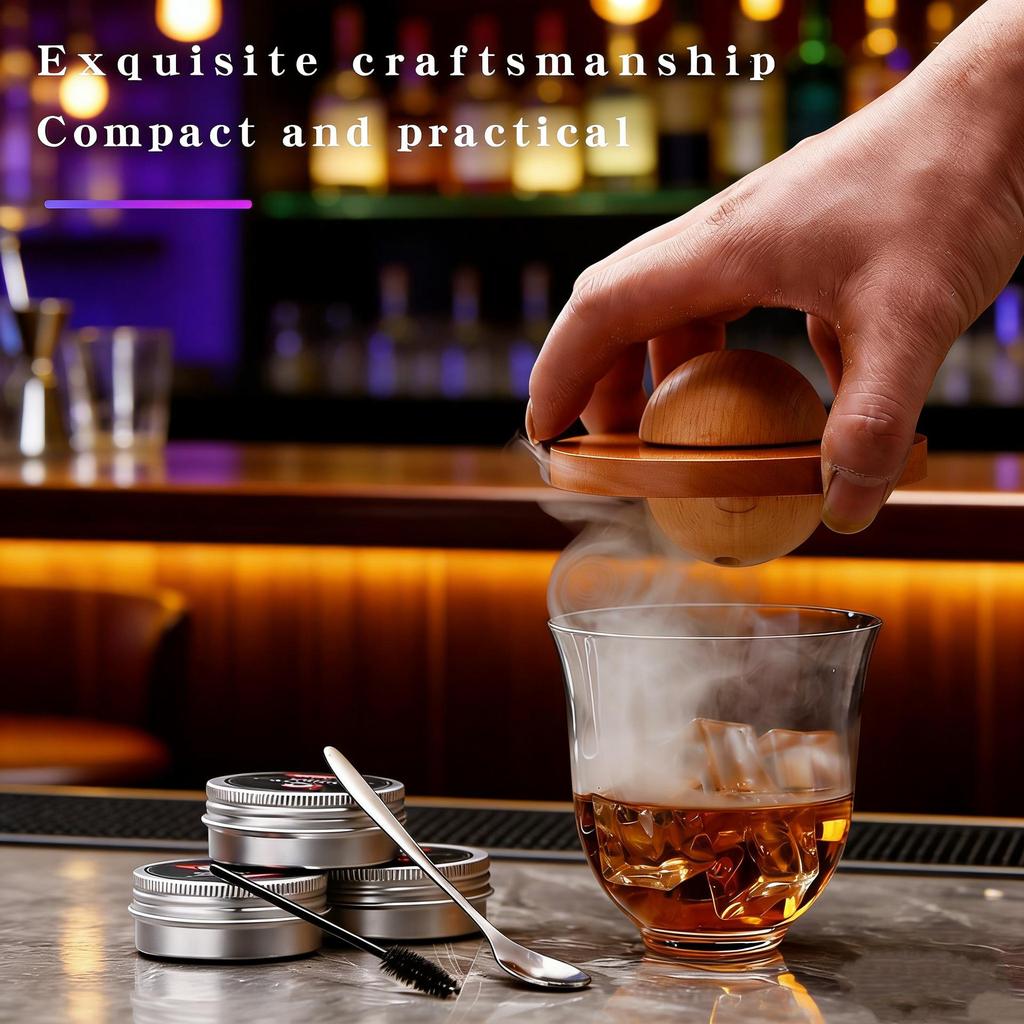 Whiskey Smoking Set: Cocktail Smoker with Ice Stones and Wood Chips