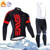 Winter Cycling Thermal Fleece Long Sleeve Set Men Women - Warm Breathable Bike Apparel