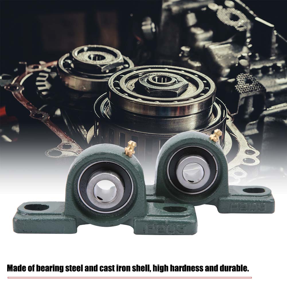 2pcs UCP202 Pillow Block Bearing Ball Mounted Bearing Cast Housing OD 40mm ID 15mm