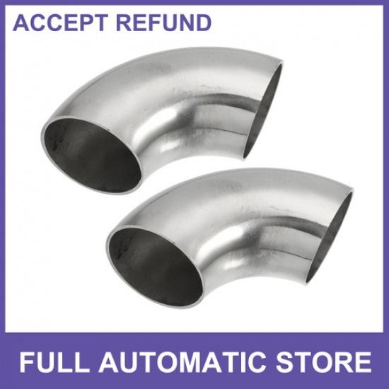 TWO 1.5  90 Degree Bend Elbow Tube Exhaust Elbow Pipe for Car Exhaust Universal