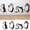 Cute Cartoon Penguins Self-Adhesive Wall Stickers Decal Kids Room Home DIY Decor