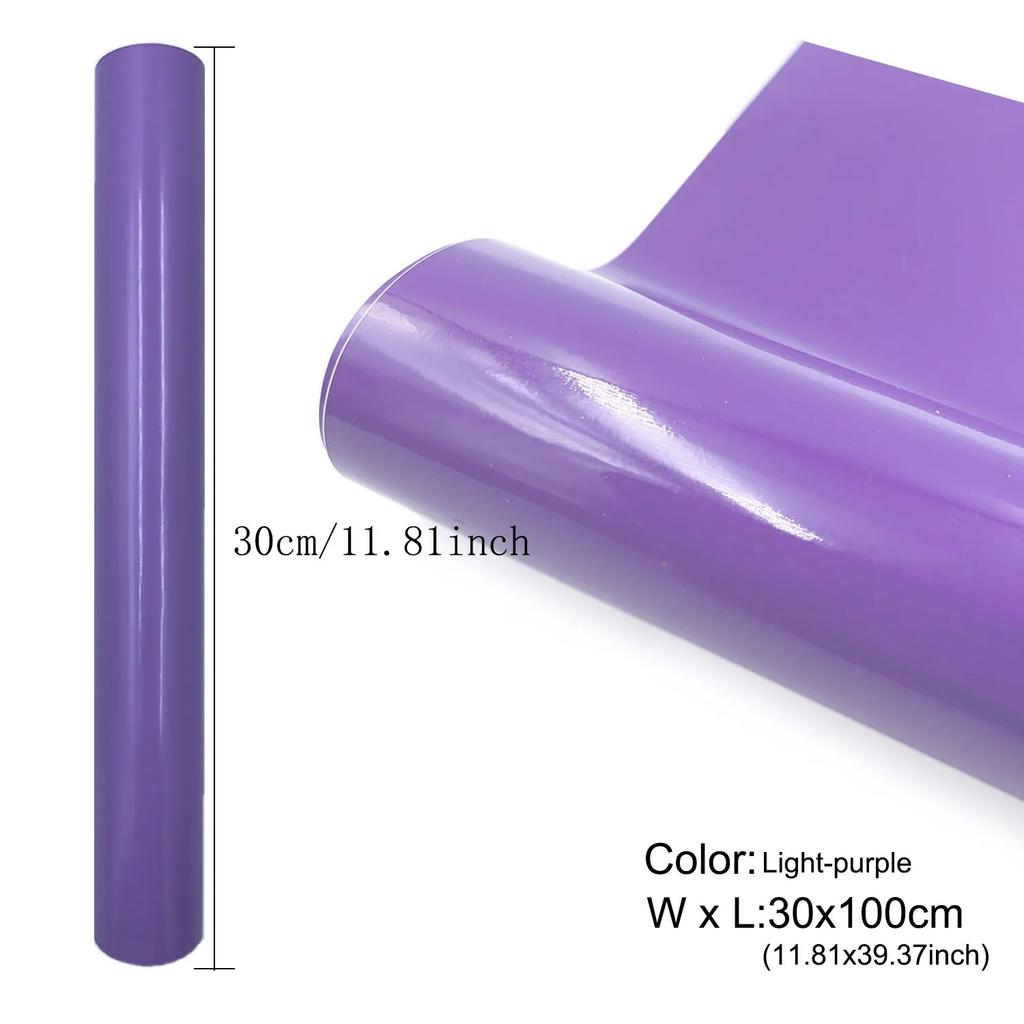 1-5roll Glossy Adhesive Vinyl Craft Cut Film for Outdoor Decor Sticker Cutter Car Wall Lettering Film DIY 30cm X 100cm