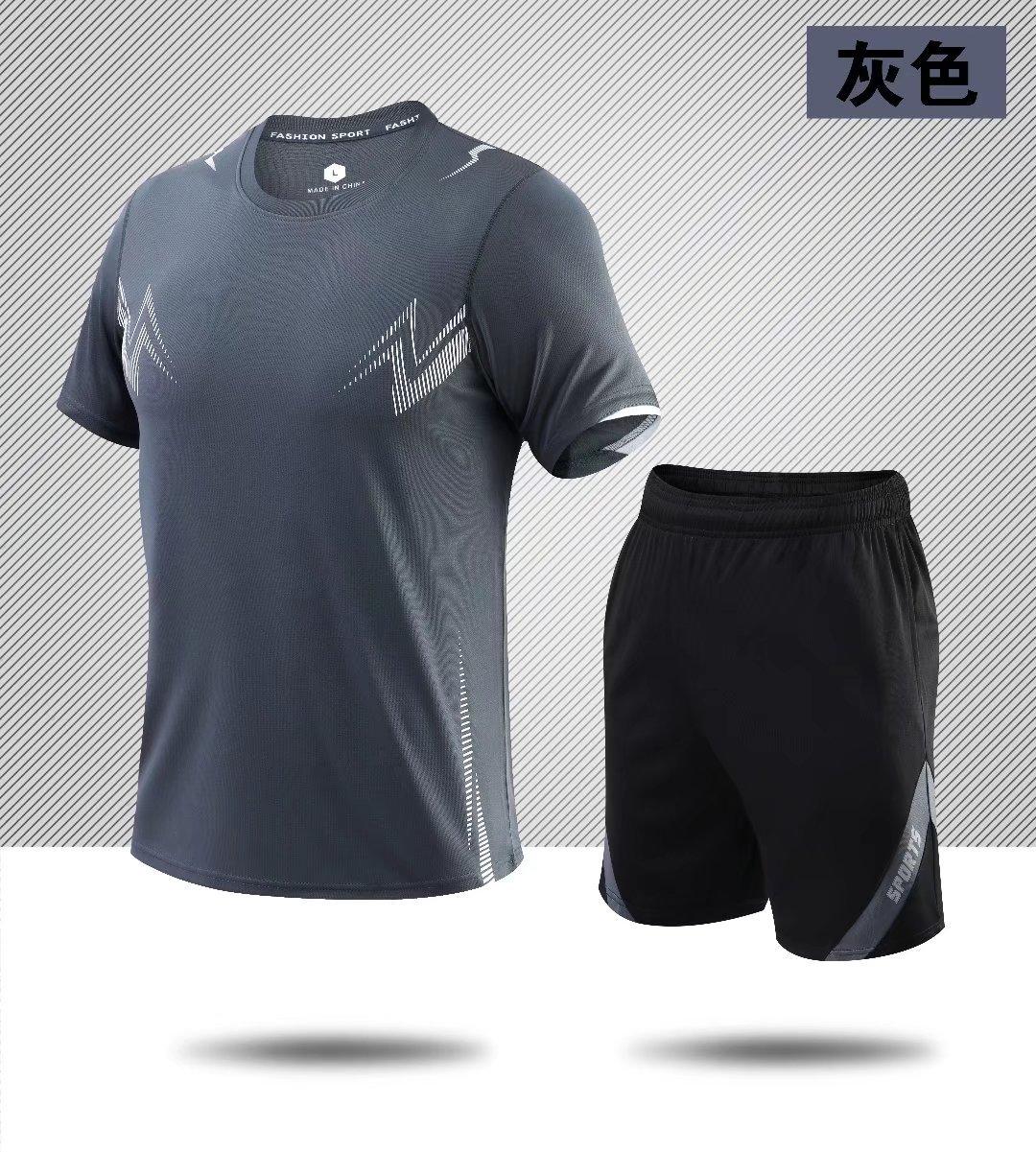 

9003 Short Sleeve Suit Running Suit Sportswear Training Suit Mountain Climbing Casual M-5Xl 5XL/195