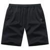 Color Blocking Zippered Shorts for Men's Summer Thin Quick Drying Sports Straight Leg Pants