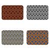 Orange Shiny Ring Hexagonal Placemat Kitchen Mat Coffee Table Non Slip Mat Dishwashing Drainage Mat Kitchen Accessories