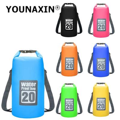 Bolsa Seca Impermeable de PVC de 20L para Buceo al Aire Libre, Almacenamiento Plegable, Bolsa de Playa para Natación, Mochila para Rafting, Río, Océano