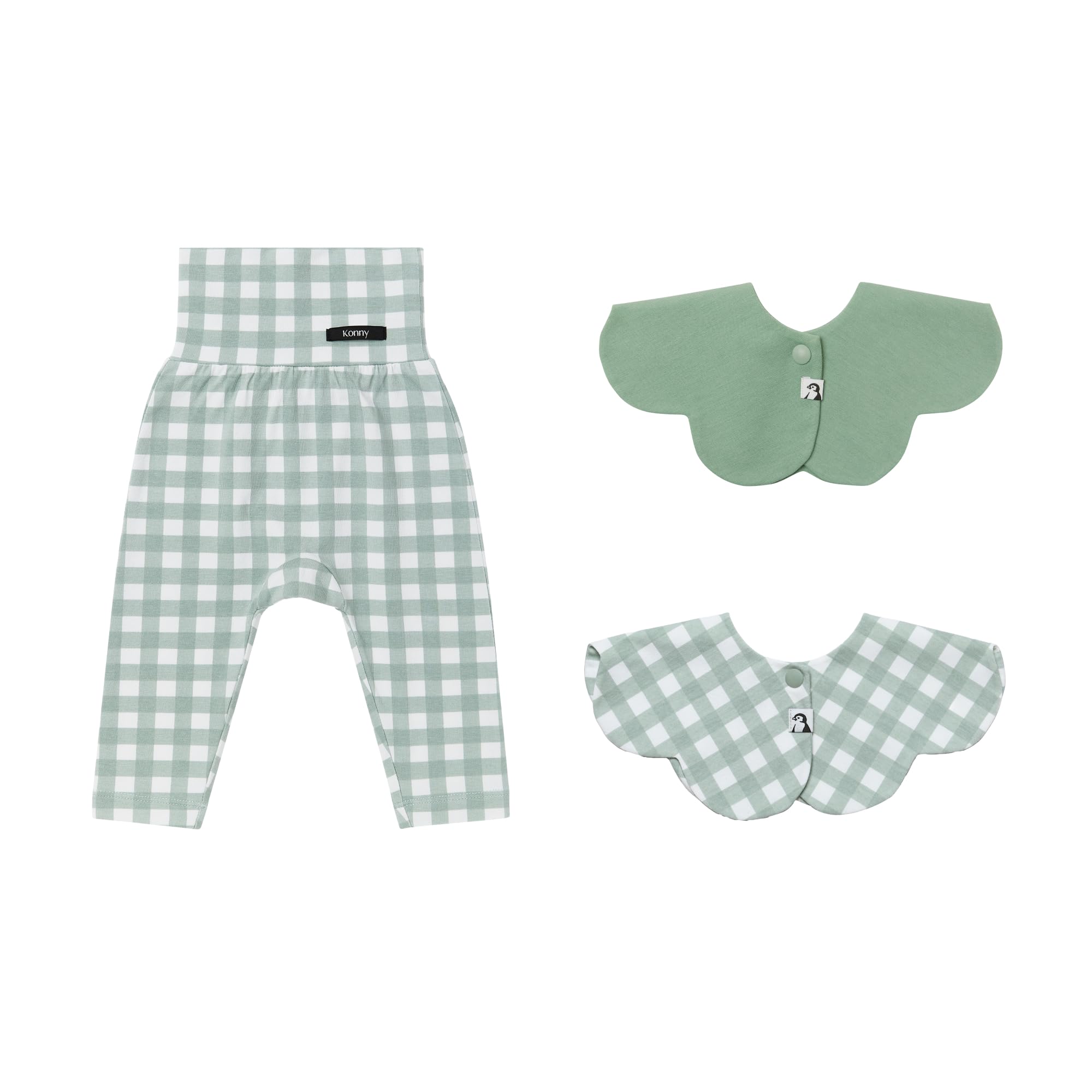 

Мягкие леггинсы из модала с высокой талией, комплект из 1 предмета одежды, 2 предмета, в клетку Sage [Konny] + / (Шалфейный гингем/Шалфейный гингем/Шалфейно-зеленый-18М