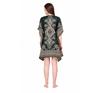TreegoArt Fashion Women's Polyester Short Kaftan Caftan Printed Adjustable Boho Dress Nightwear Maxi Gown