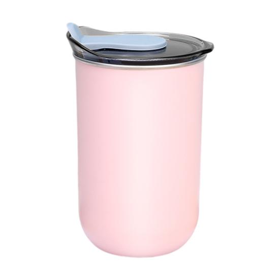 Water Cup 300ml Ergonomic Milk Cup Comfortable Grip Double-Layer Coffee Cup Tooth Brushing Cup Mouthwash Cup Multifunctional Mixing Cup