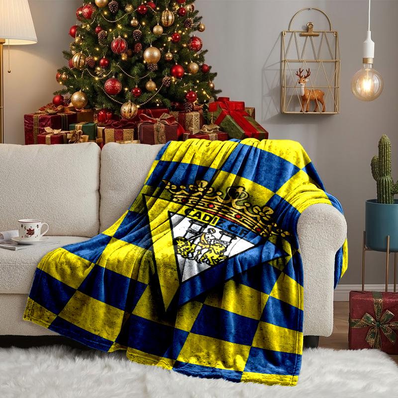 Cadiz Crest Design Blanket Lightweight Ideal Bedding Blanket Perfect for Travel, Camping, Living Rooms, Offices, Sofas, Fan Christmas gift