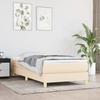 Exclusive House - Slatted Bed Base with Cream Mattress 80x200 Cm Fabric